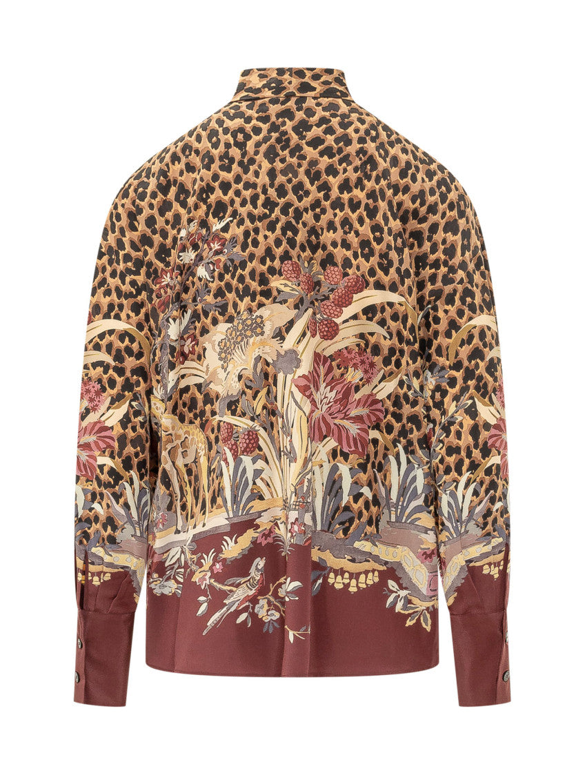 Brown Regular Floral Shirt 2