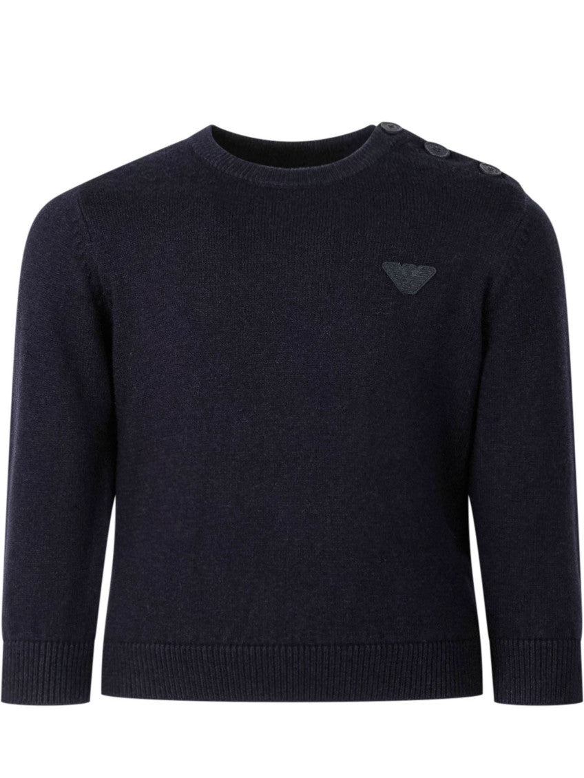 Babies Navy Logo Sweater 1