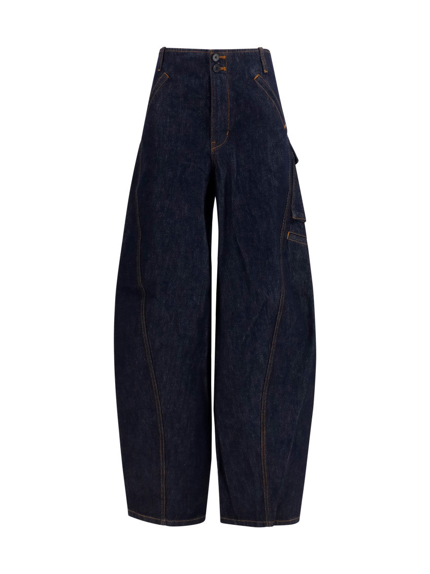 Blue Relaxed High Rise Jeans 1