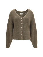Green Knitted V Neck Sweater 1