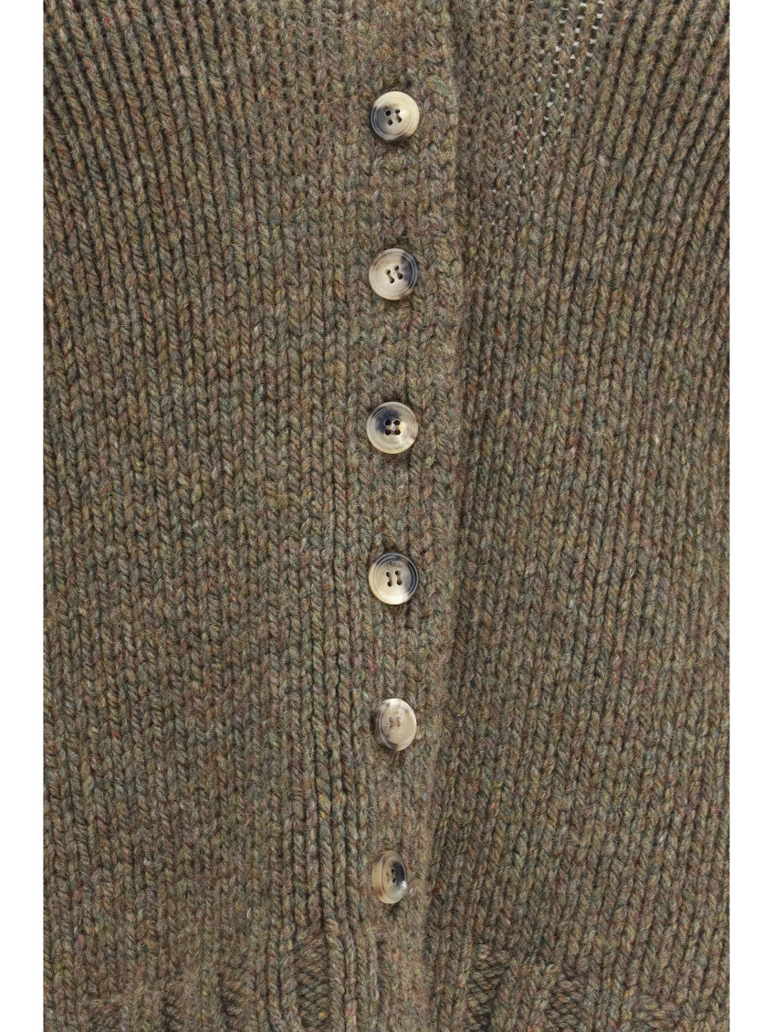 Green Knitted V Neck Sweater 3
