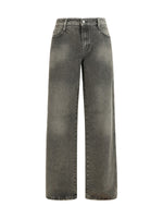 Grey Loose Mid Rise Jeans 1