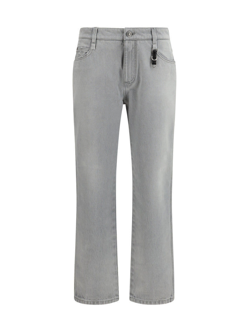 Grey Boyfriend Mid Rise Jeans 1