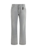 Grey Boyfriend Mid Rise Jeans 1