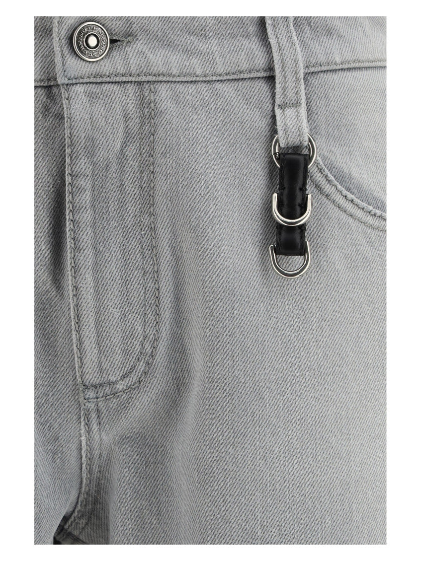 Grey Boyfriend Mid Rise Jeans 3