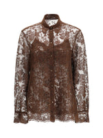 Brown Regular Lace Shirt 1