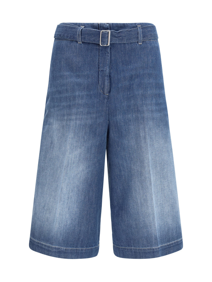 Blue Solid Shorts 1