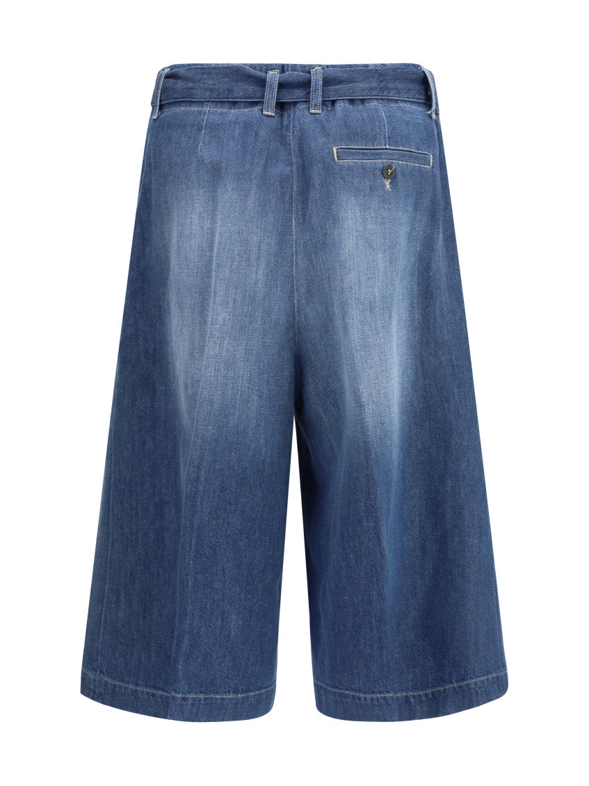 Blue Solid Shorts 2