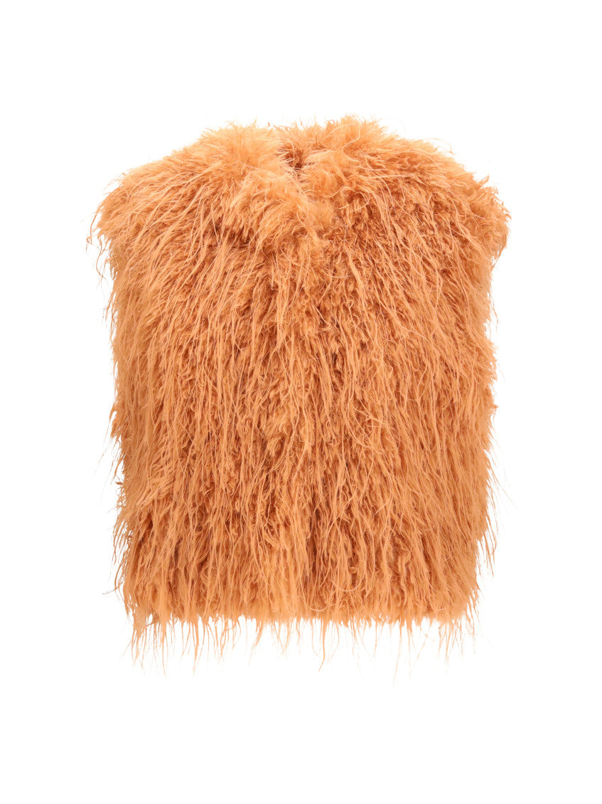 Orange Furr Blazer 1