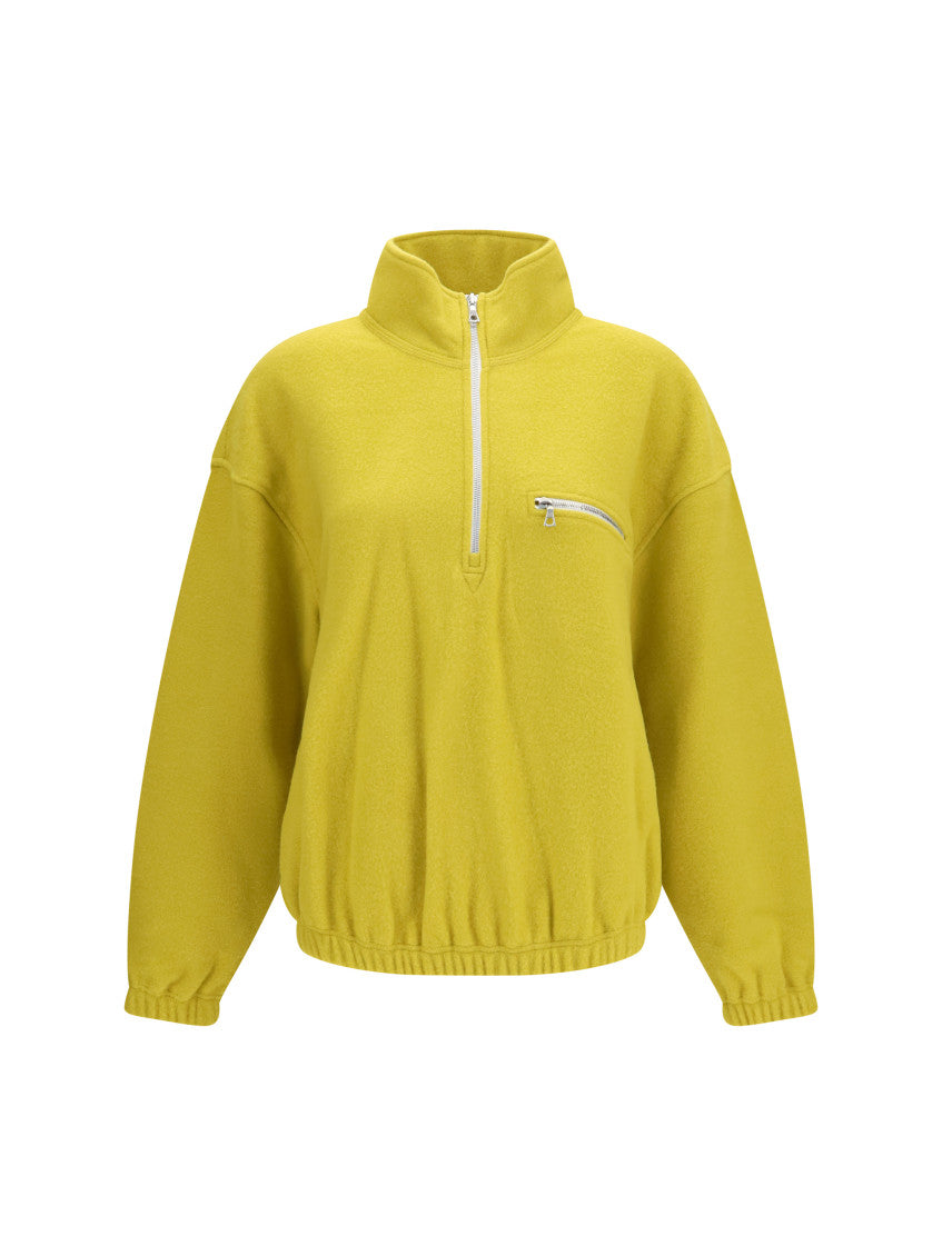 Yellow Solid Mock Collar Jacket 1