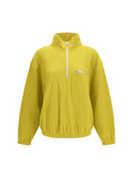 Yellow Solid Mock Collar Jacket 1