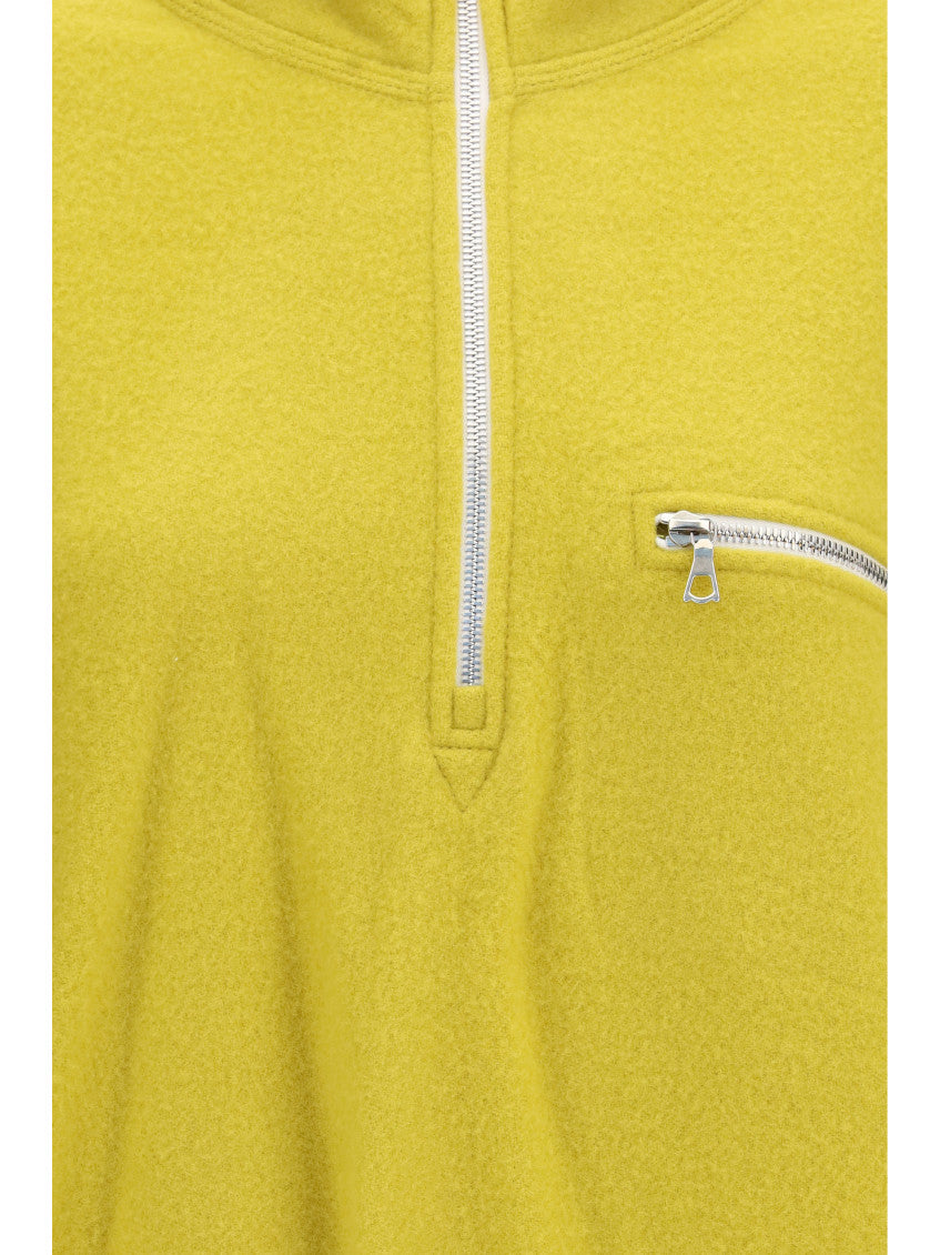 Yellow Solid Mock Collar Jacket 3