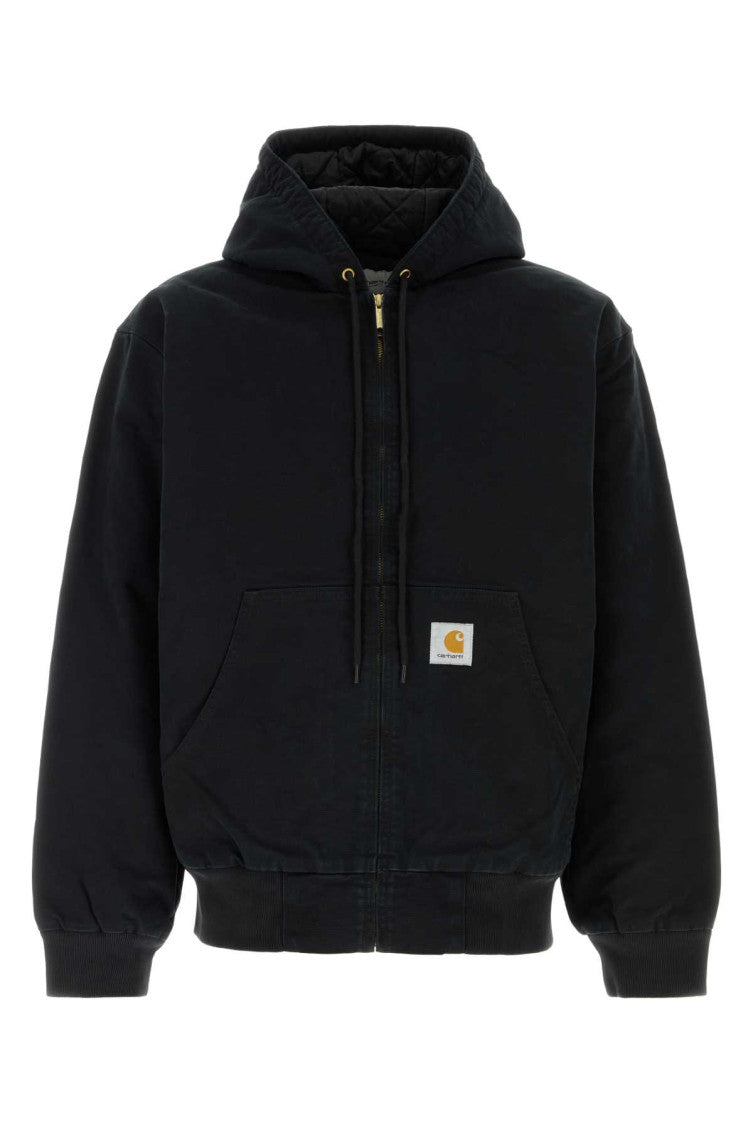 Black Logo Hood Jacket 1