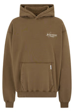Brown Embroidery Logo Hoodie 1