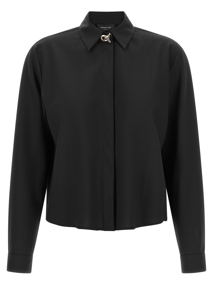 Black Boxy Solid Shirt 1