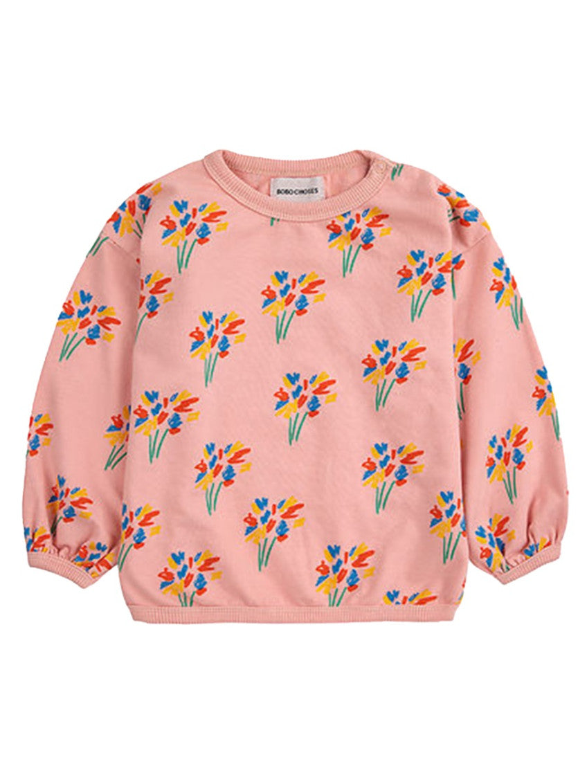 Babies Pink Floral Sweatshirt 1