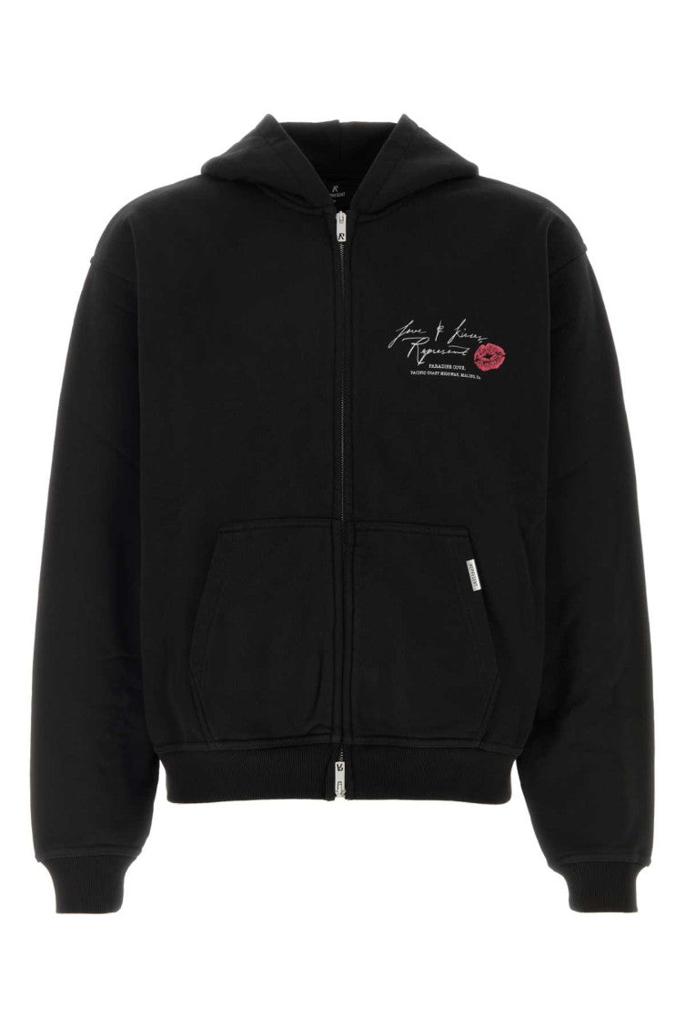 Black Zip-Up Hoodie 1