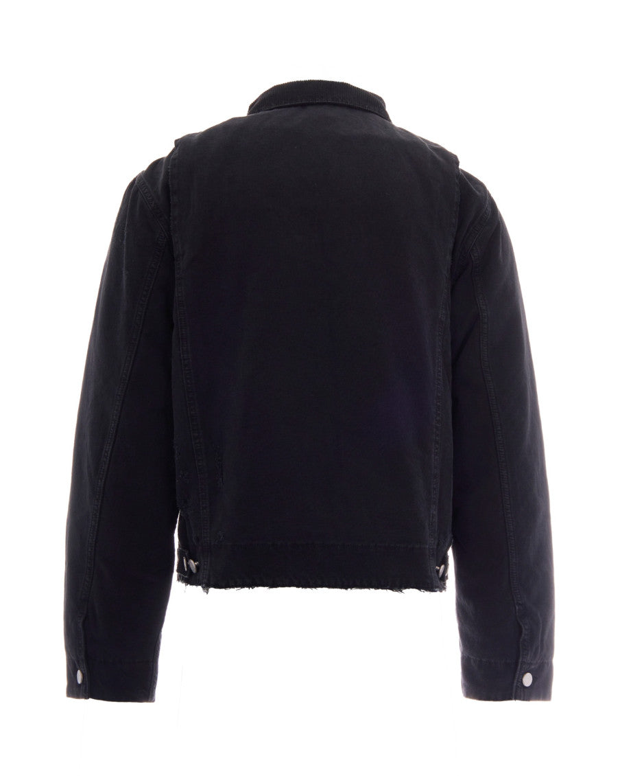 Black Shirt Collar Jacket 2