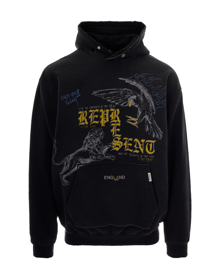Black Graphic Oversized Hoodie 1