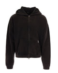 Dark Brown Zip-Up Hoodie 1