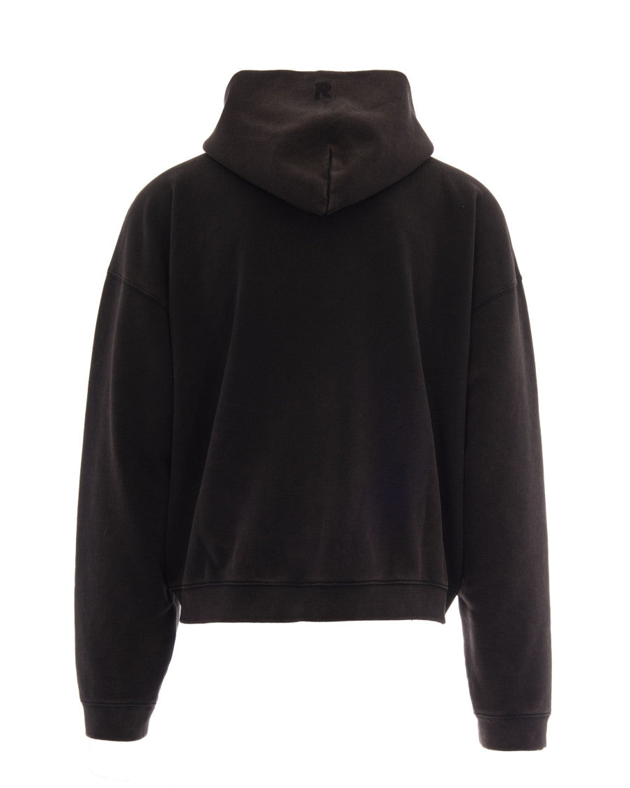 Dark Brown Zip-Up Hoodie 2