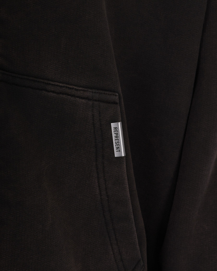 Dark Brown Zip-Up Hoodie 3