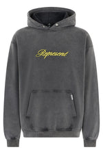Grey Embroidery Logo Hoodie 1