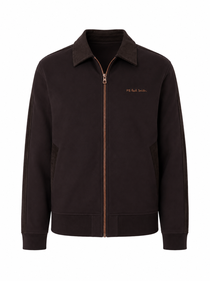 Dark Brown Zip-Up Jacket 1