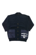 Boys Navy Blue Solid Cardigan 1