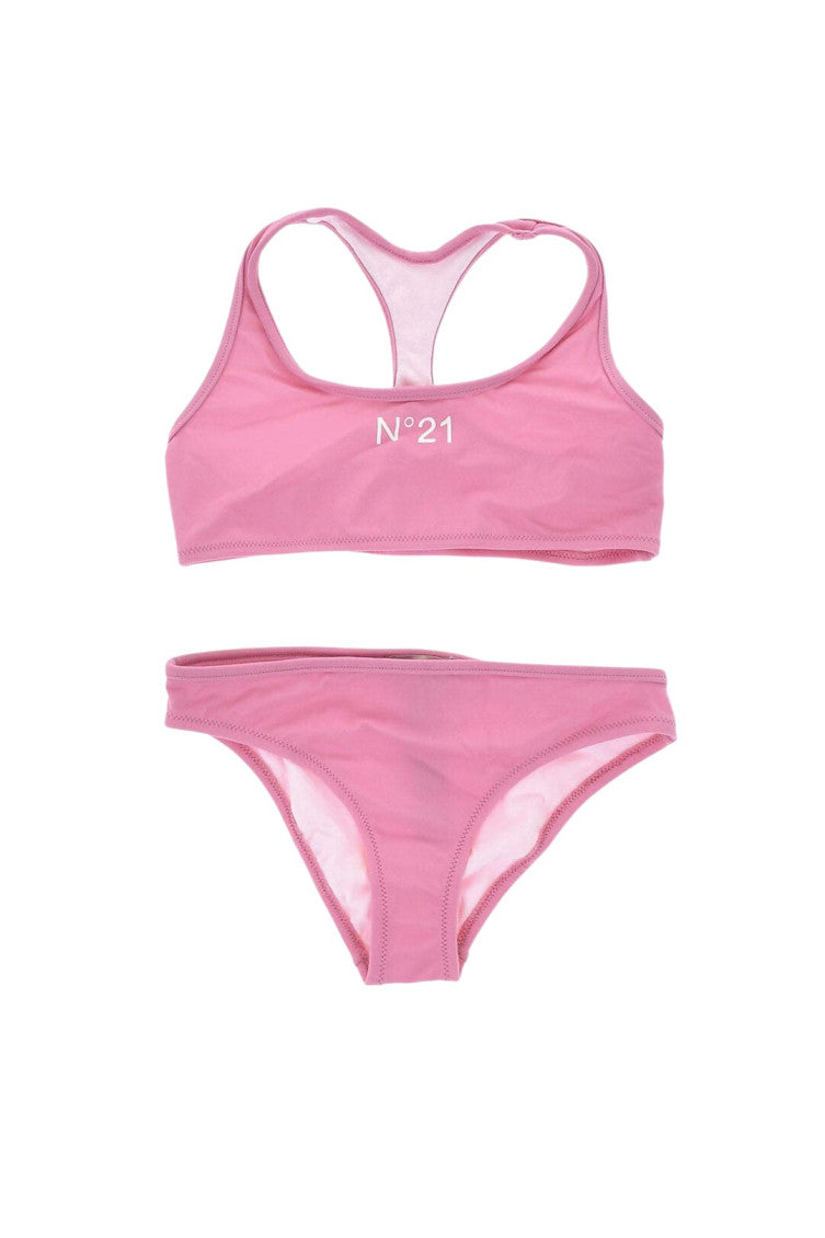 2-piece Pink Logo Polyamide Bikni Sets (Girls) 1