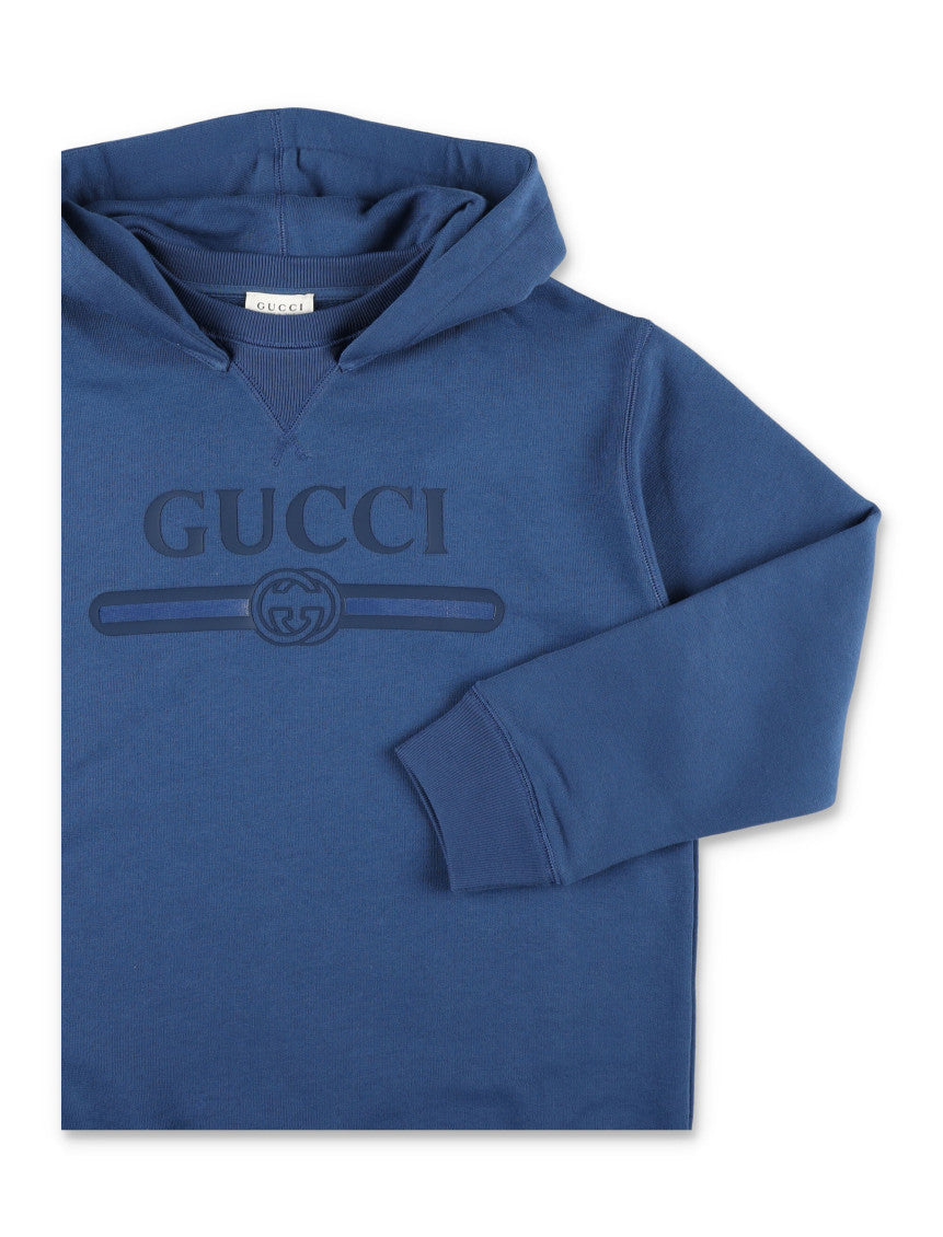 Boys Blue Logo Hoodie 2