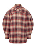 Red Oversized Check Shirt 1