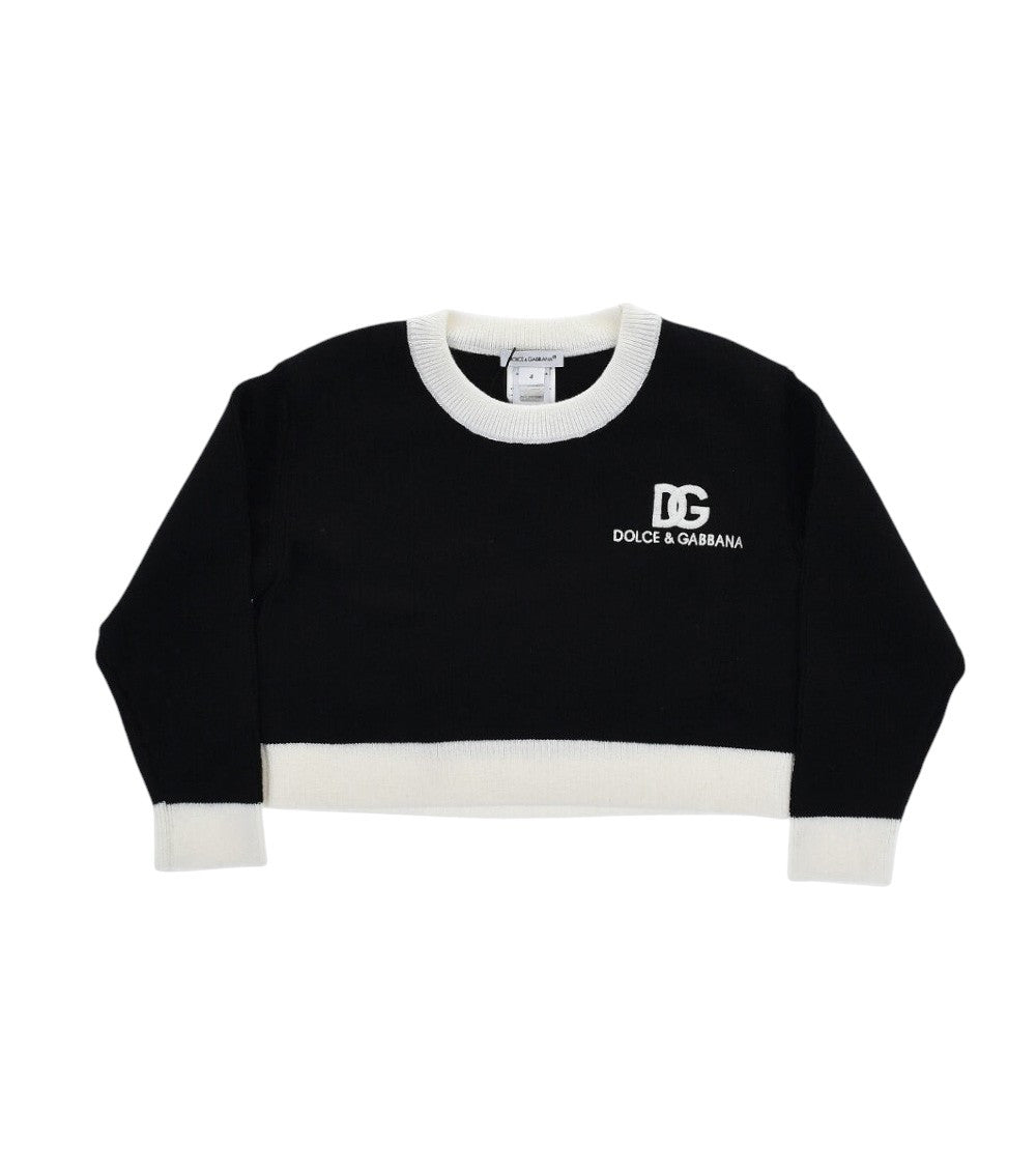 Girls Black Logo Sweaters 1