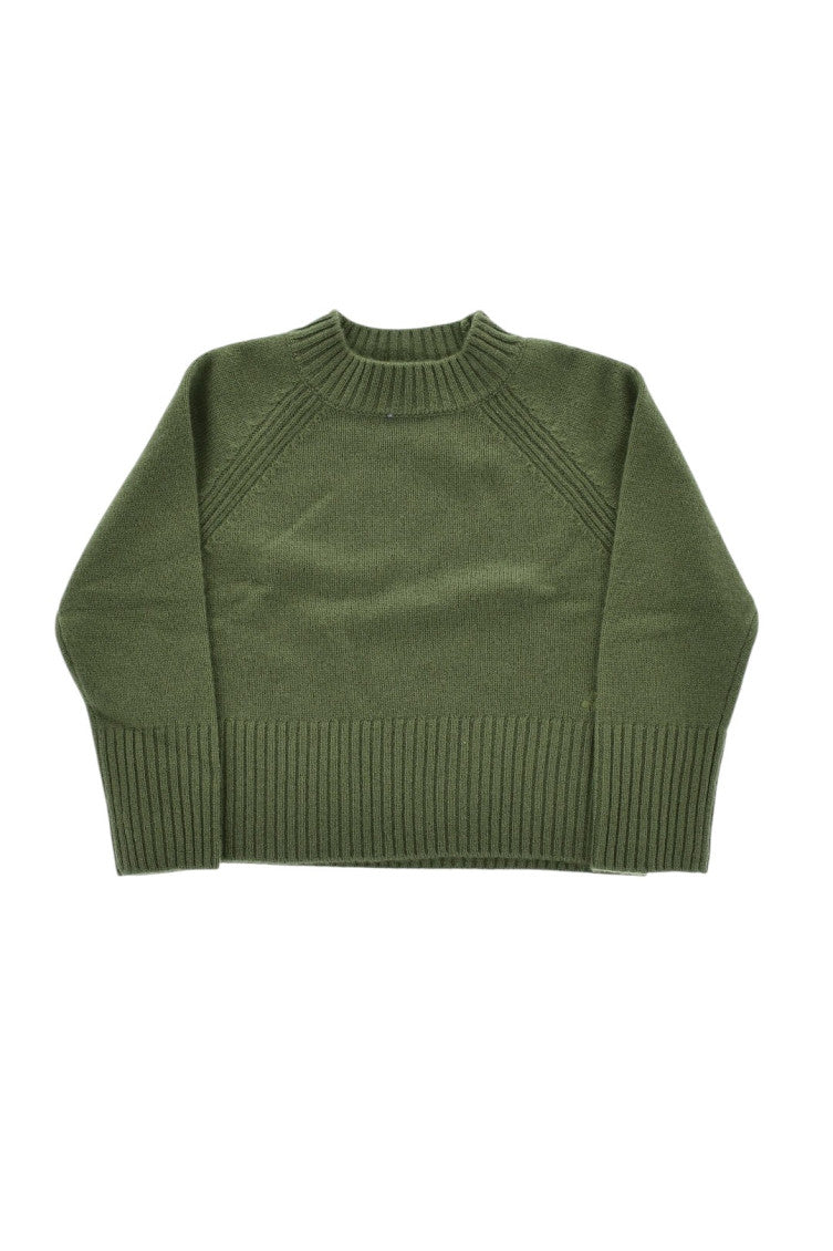 Girls Olive Knitted Sweater 1