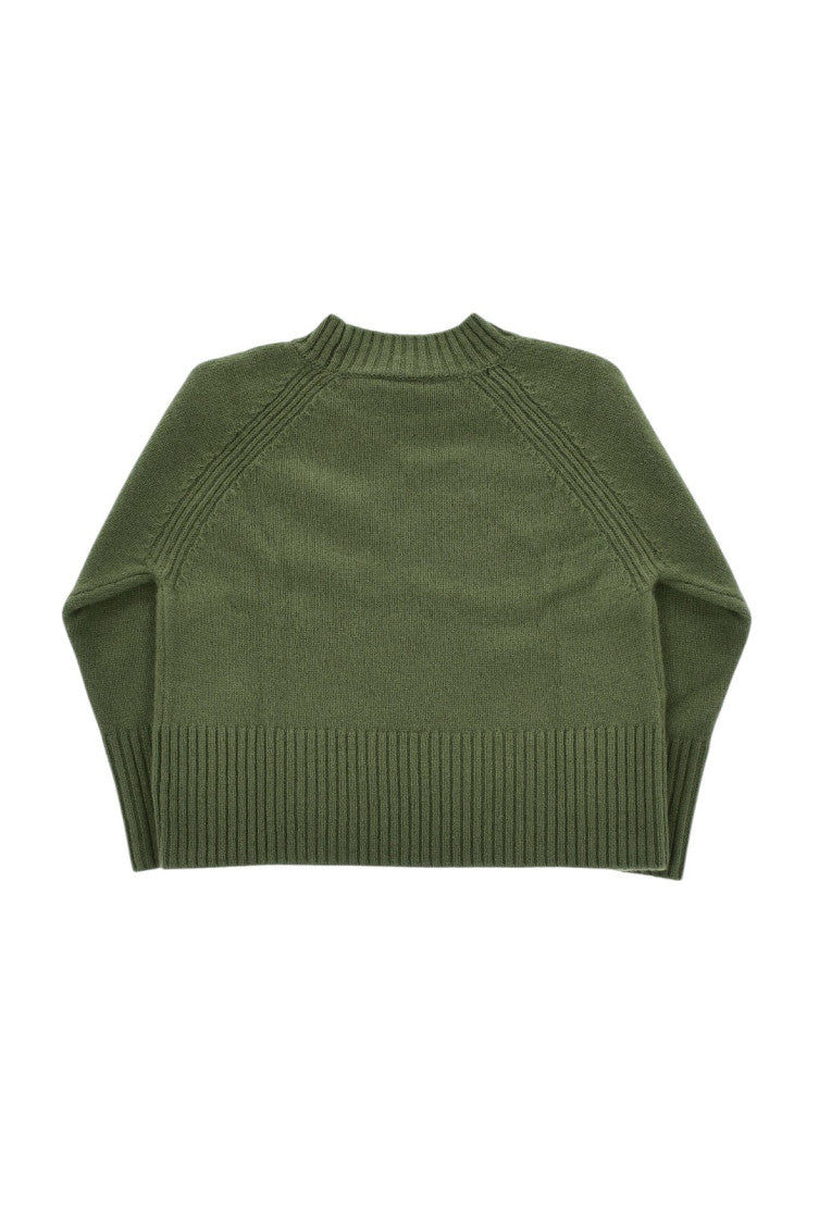 Girls Olive Knitted Sweater 2