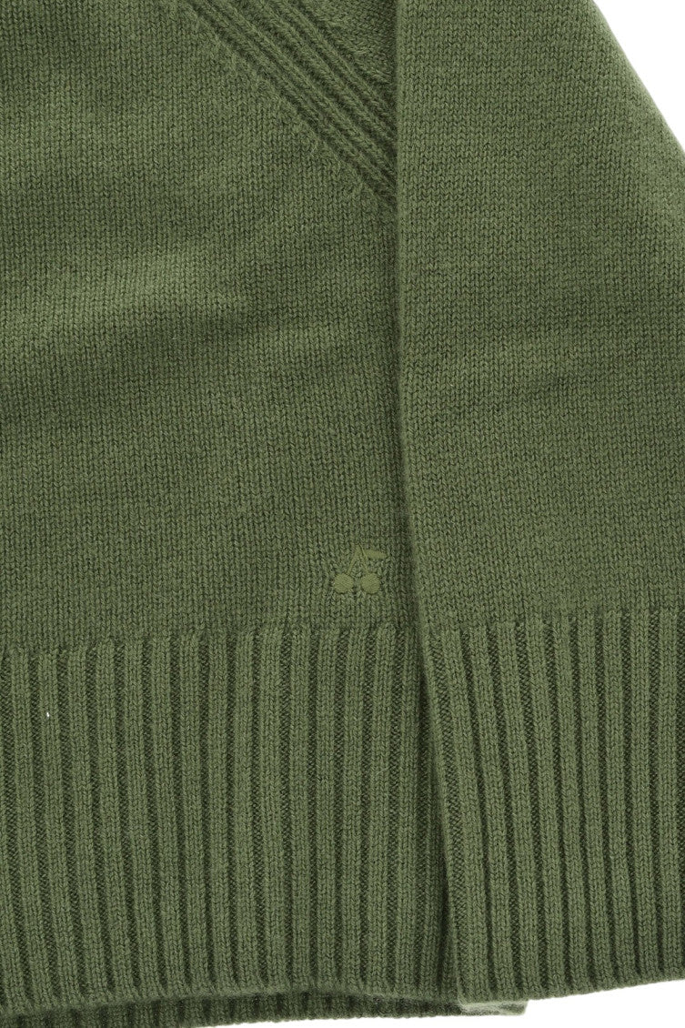Girls Olive Knitted Sweater 3