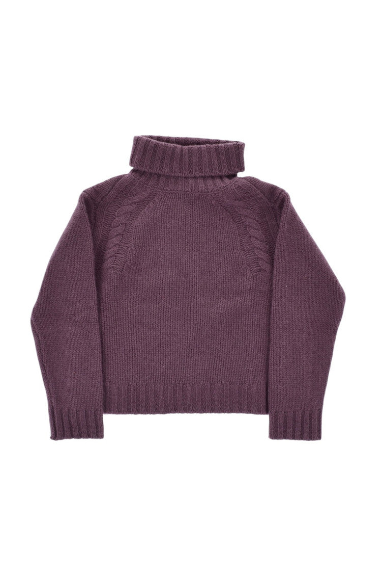 Girls Purple Knitted Sweater 1