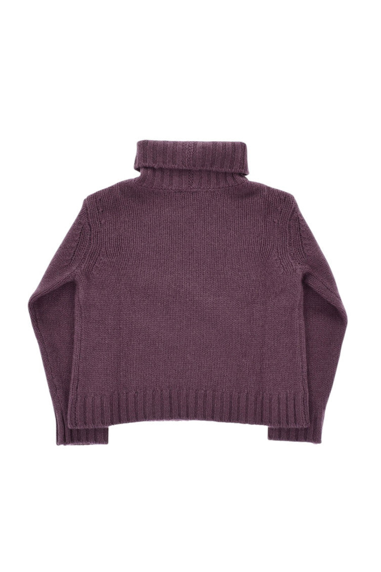 Girls Purple Knitted Sweater 2