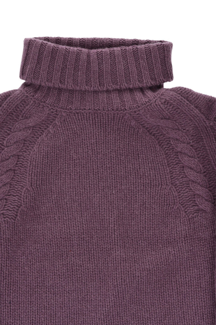 Girls Purple Knitted Sweater 3
