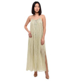 Green Textured Scoop Neck Maxi Dress 1