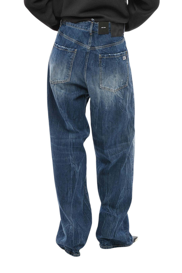 Blue Flared High Rise Jeans 2