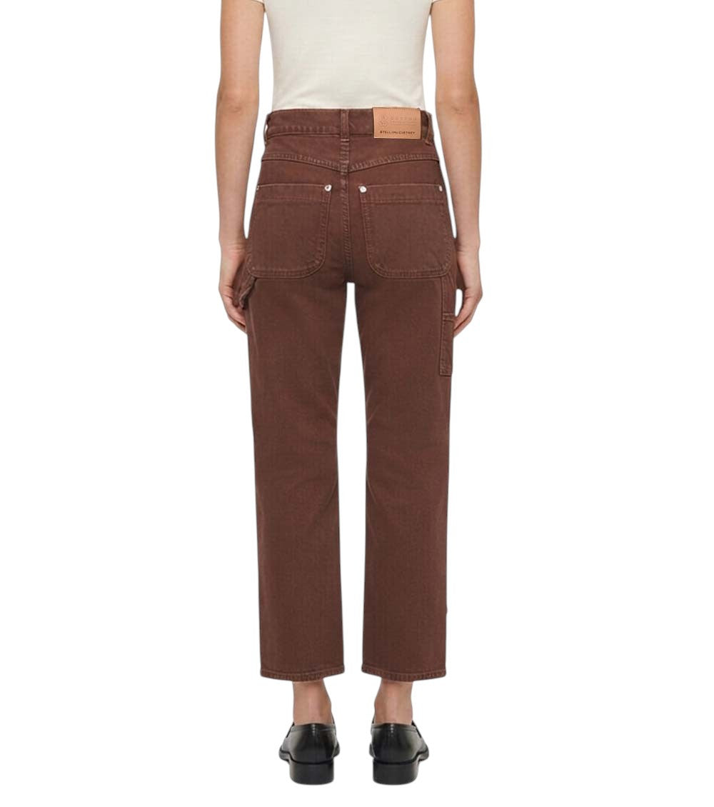 Brown Straight High Rise Jeans 2