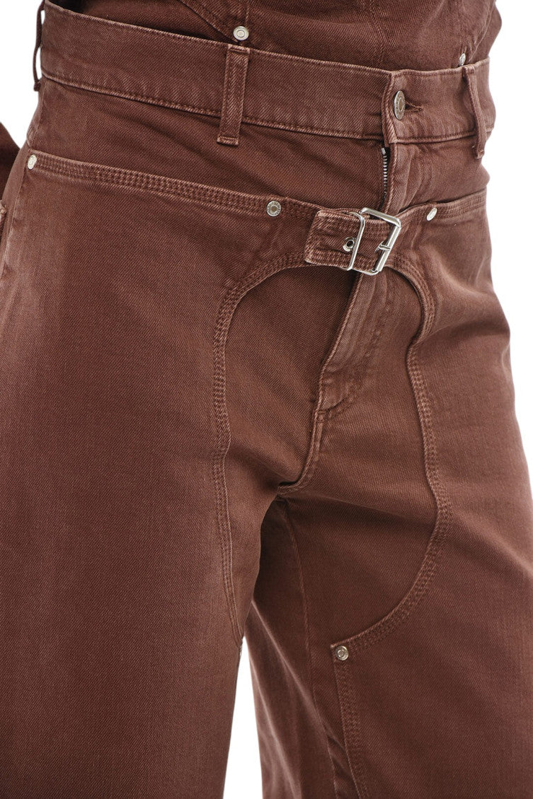 Brown Straight High Rise Jeans 3