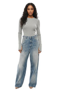 Sky Blue Flared High Rise Jeans 1