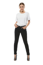 Black Skinny Mid Rise Jeans 1