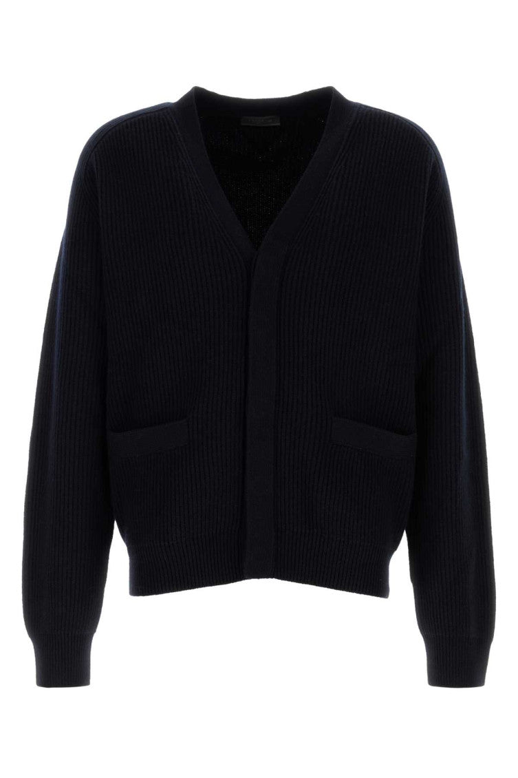 Navy Blue Cashmere Cardigan 1