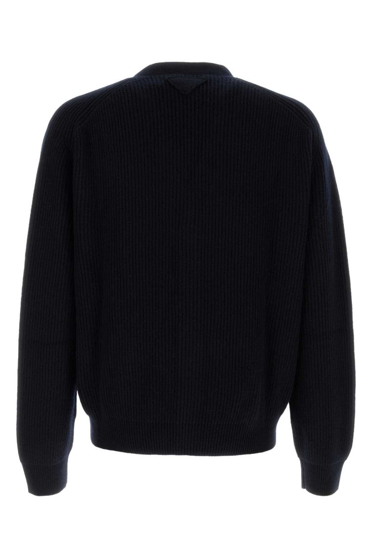 Navy Blue Cashmere Cardigan 2