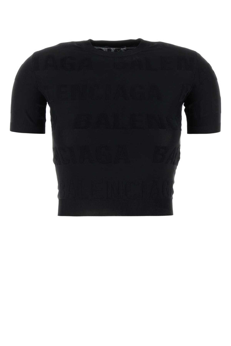 Black All Over Logo Sweater 1