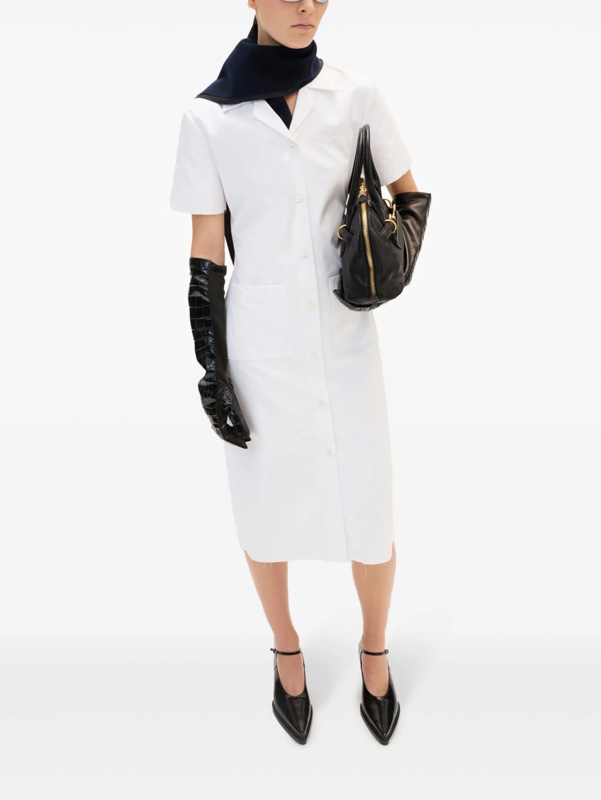 White poplin shirt dress 2