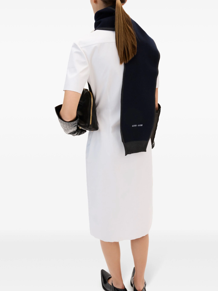 White poplin shirt dress 4
